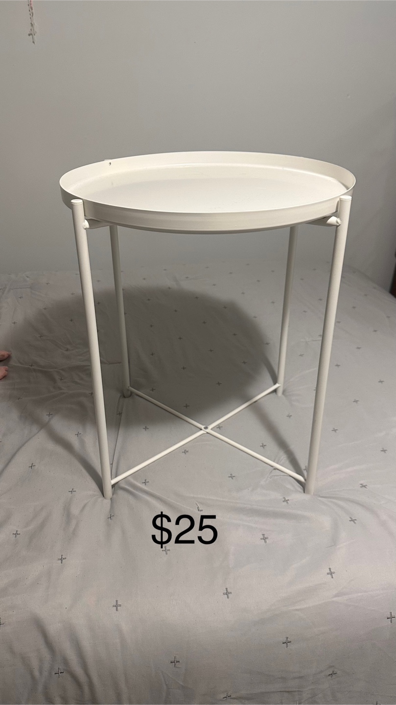 White side table $25