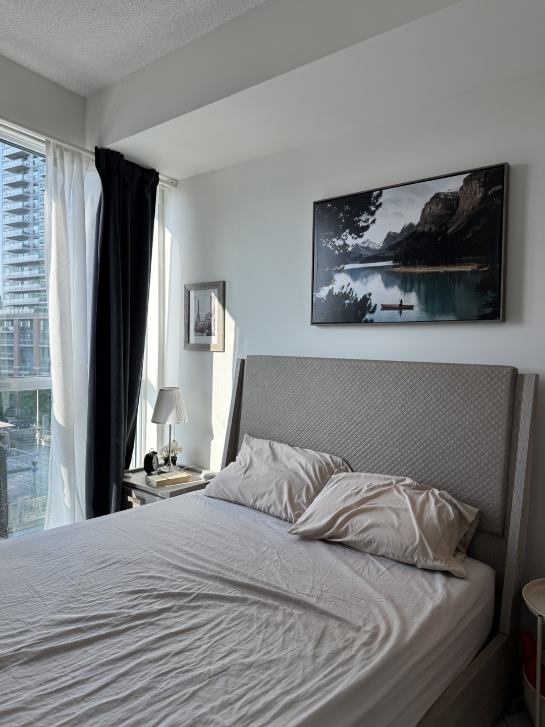 Queen Bedframe, mattress and nightstand - photo 2