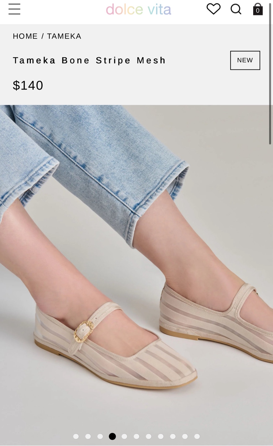 Dolce Vita Tameka Mesh Flats - Size 8