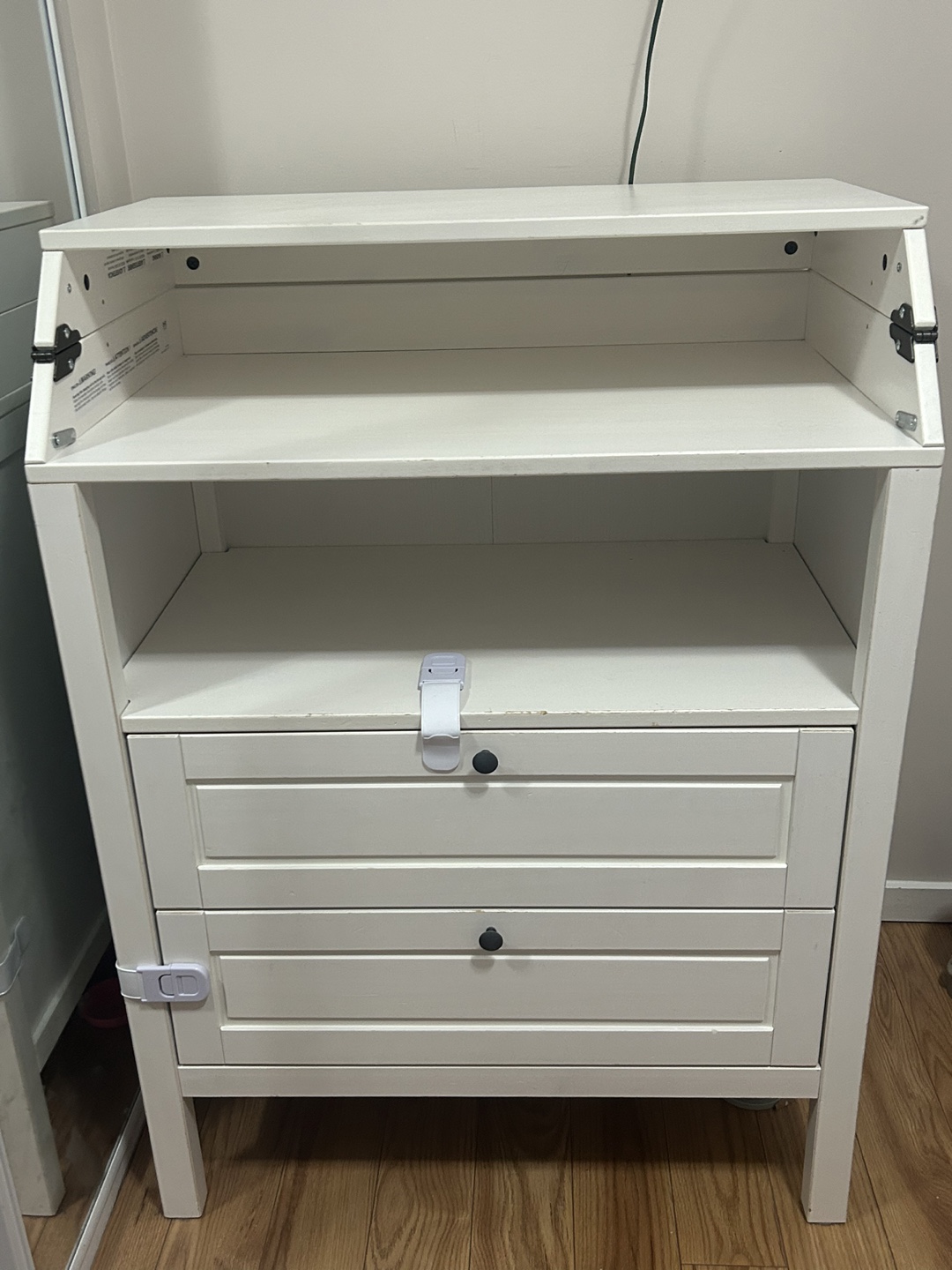 Ikea White Change Table with Drawers
