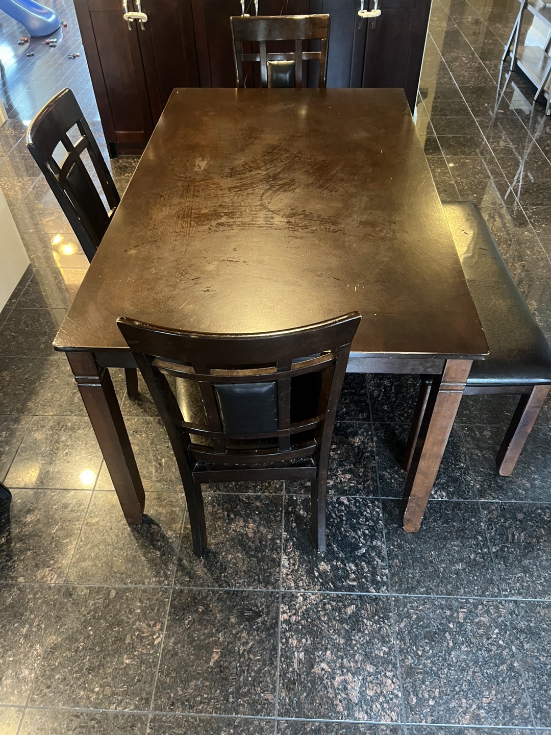 Wooden Dining Table and Chairs