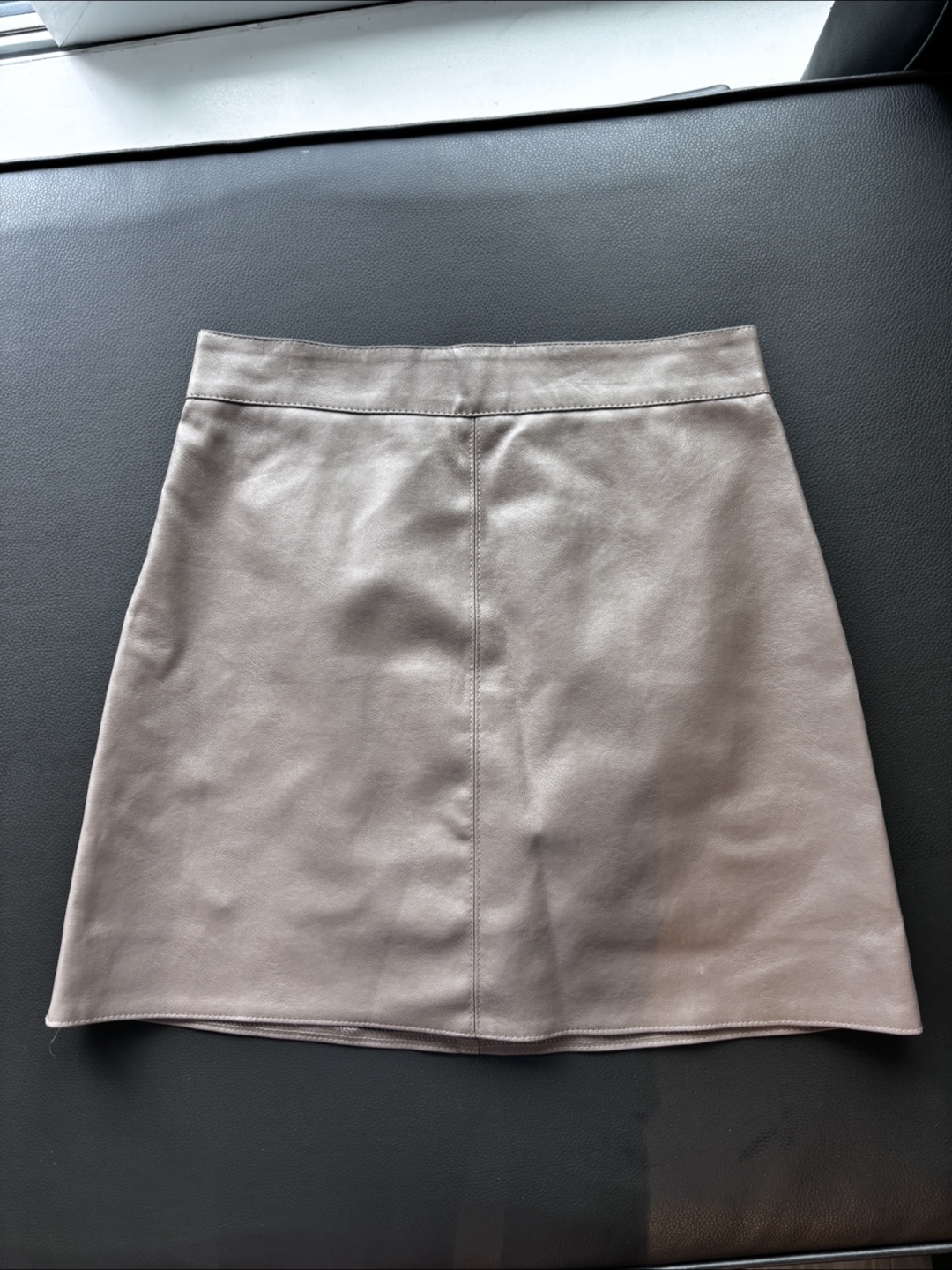 Dark Beige leather Skirt