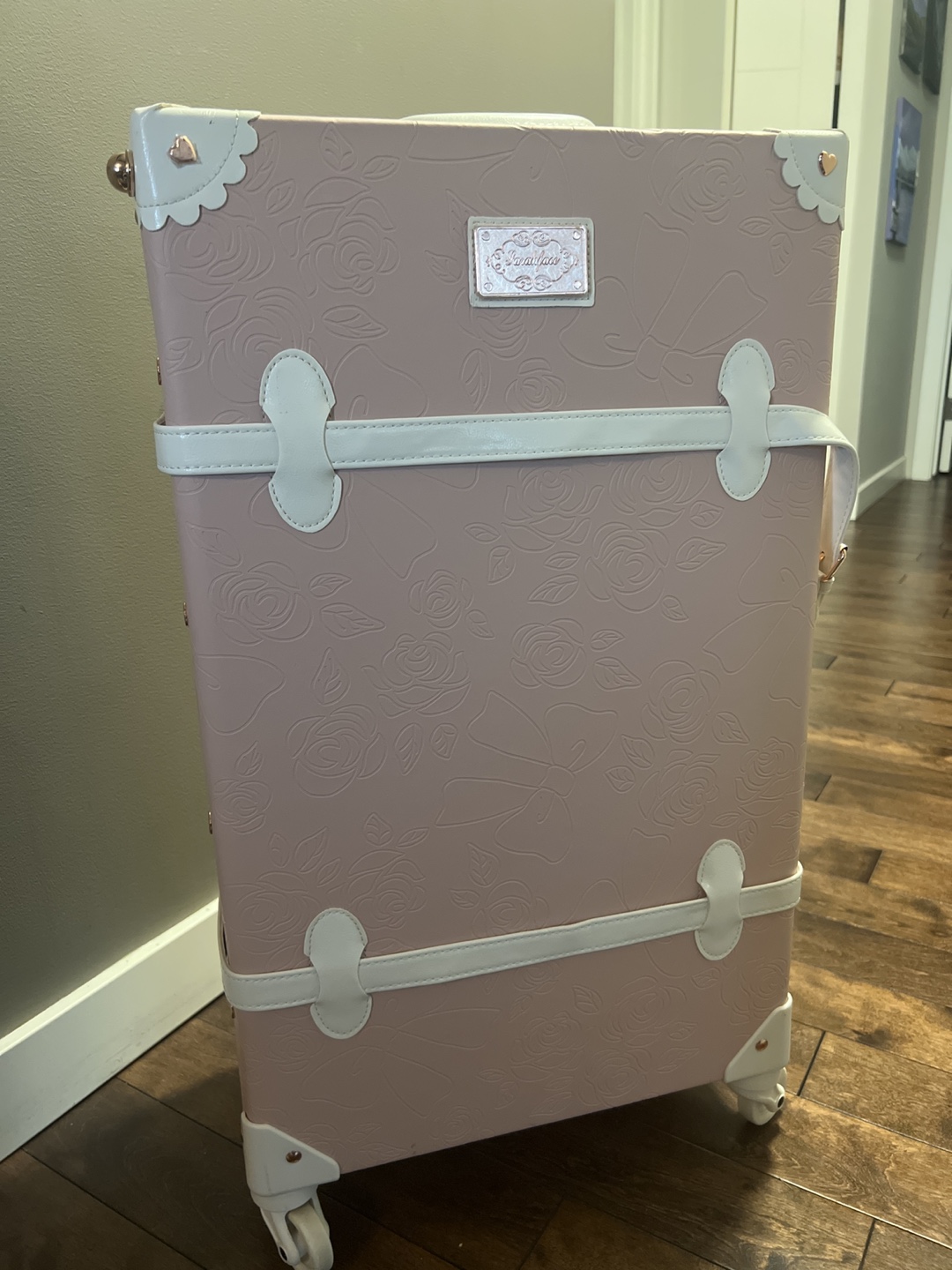 Sarah face Pink Rolling Suitcase L - photo 5