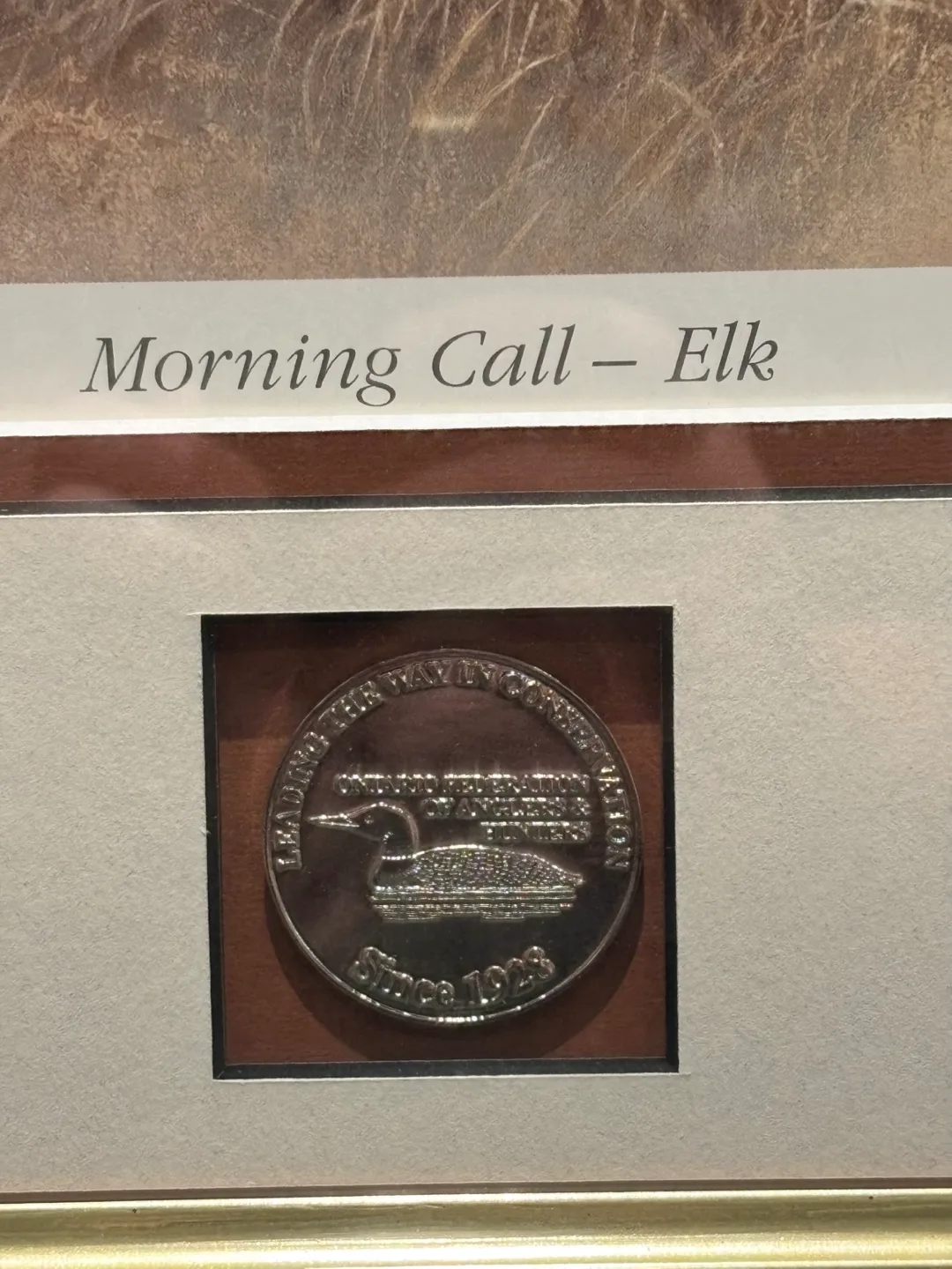 Elk Nature Painting Print signed Michael Dumas with Coin image indicator(2)