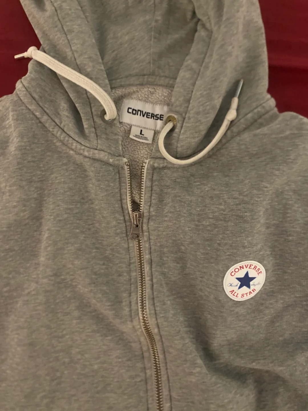Converse Grey Zip-Up Hoodie thumbnail