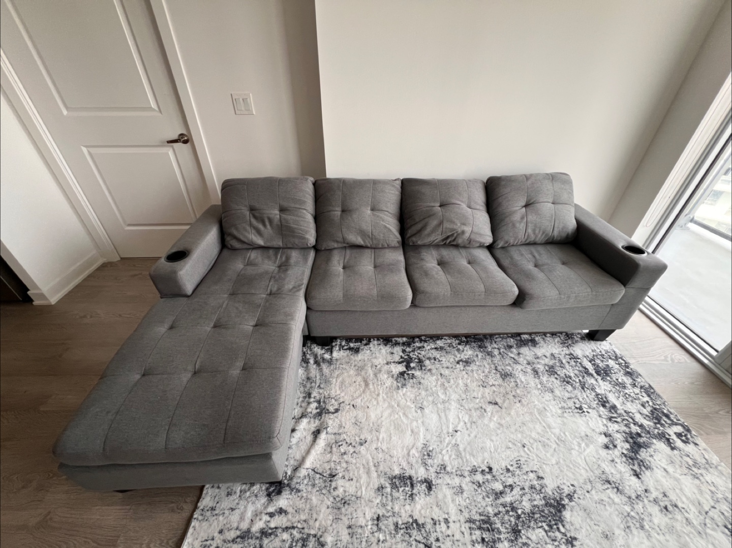 Sectional Sofa with Cup Holders