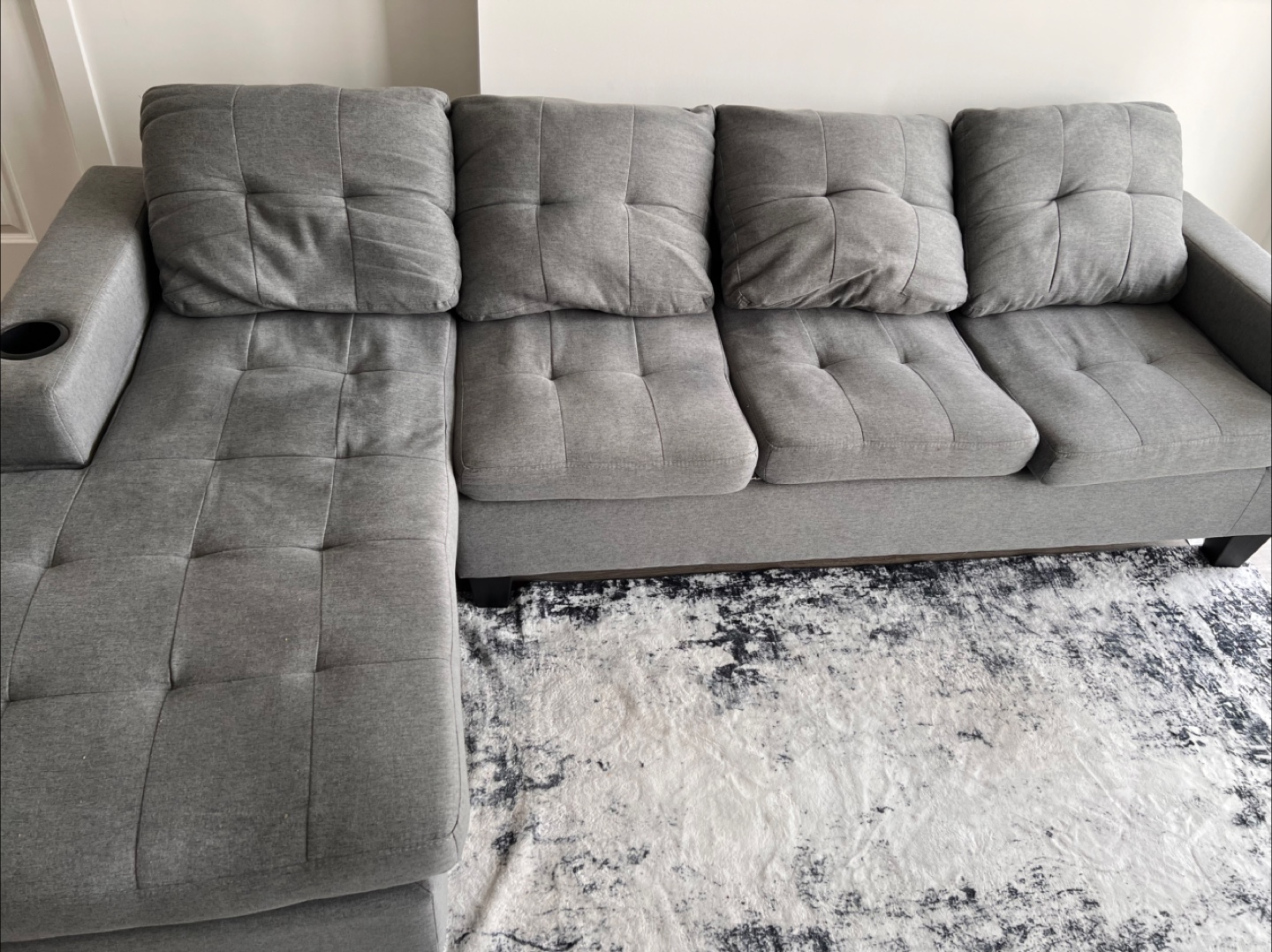 Sectional Sofa with Cup Holders - photo 2