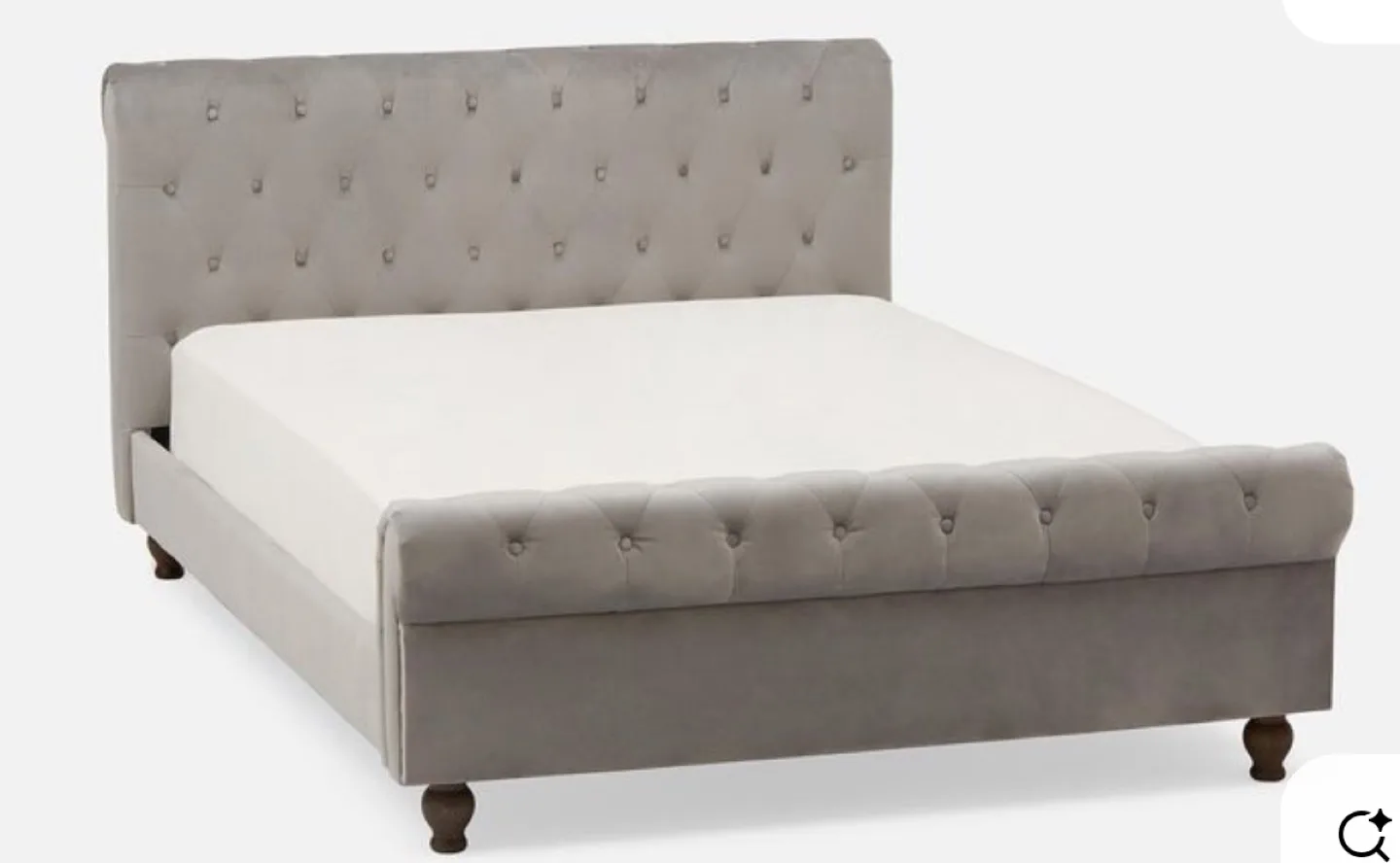 **MOVING** Structube Moss Tufted Velvet Queen Size Sleigh Bed image indicator(5)