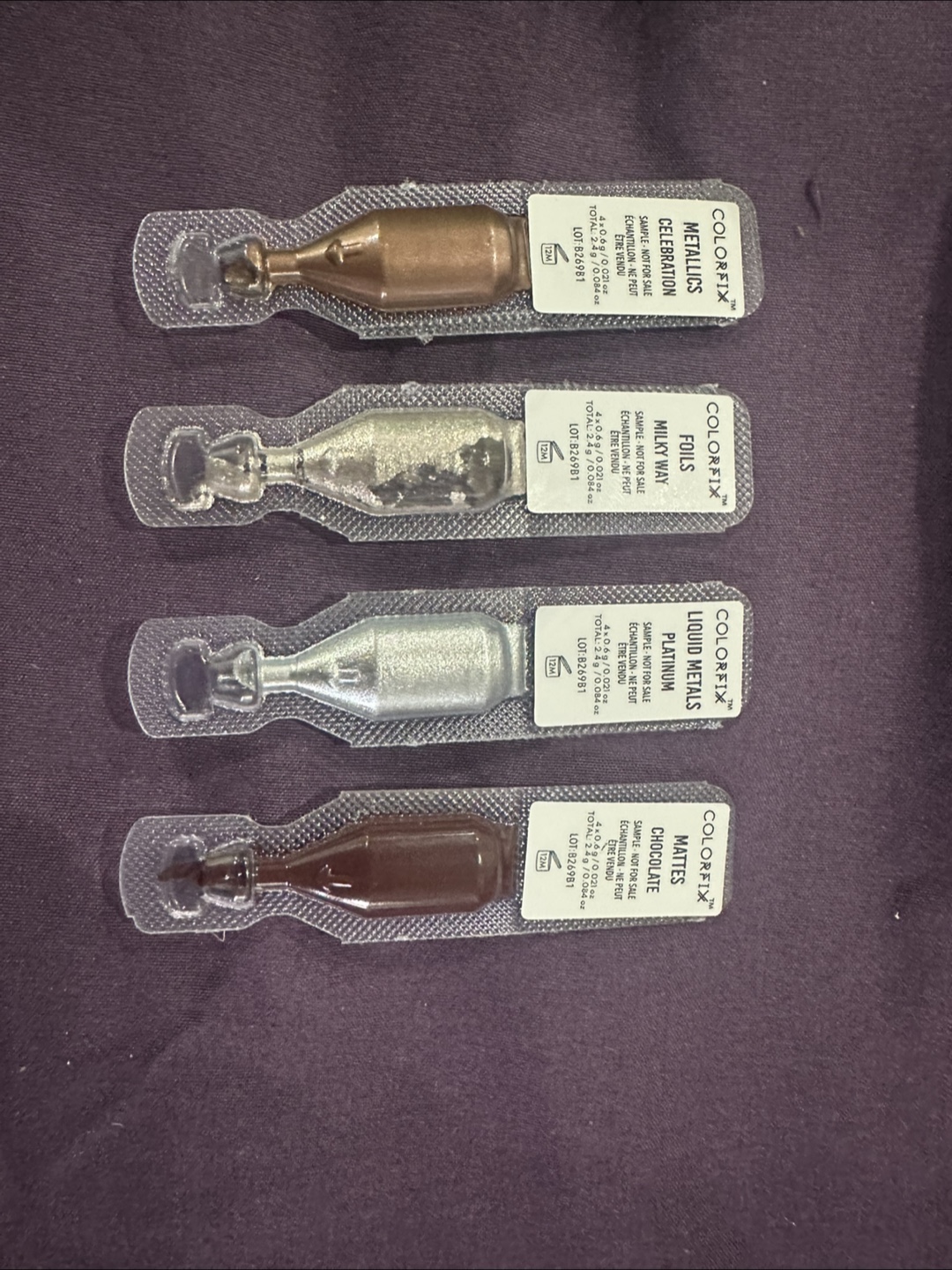 Colorfix Metallic Eye Shadow Samples