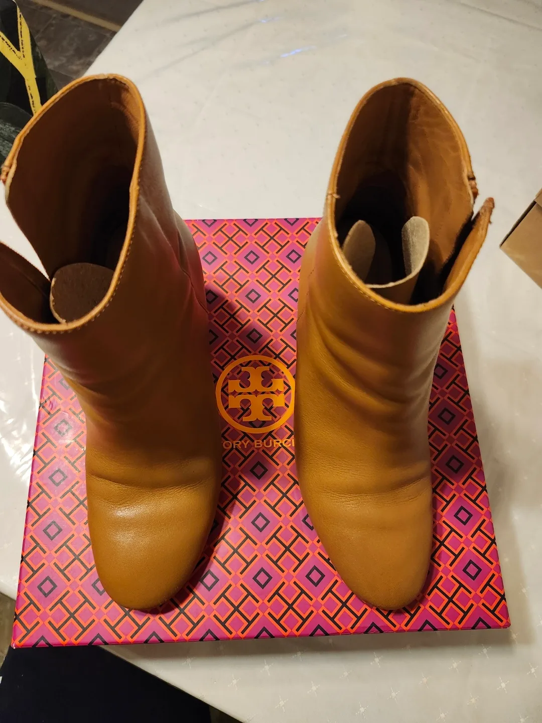 Tory Burch Brown Leather Ankle Boots thumbnail