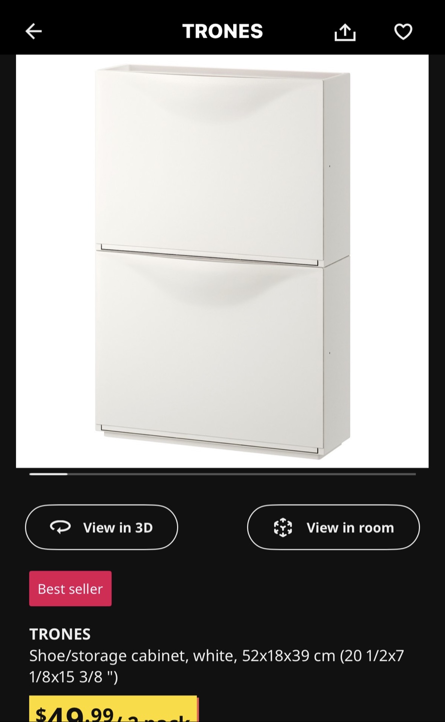 TRONES Shoe/Storage Cabinet - photo 4