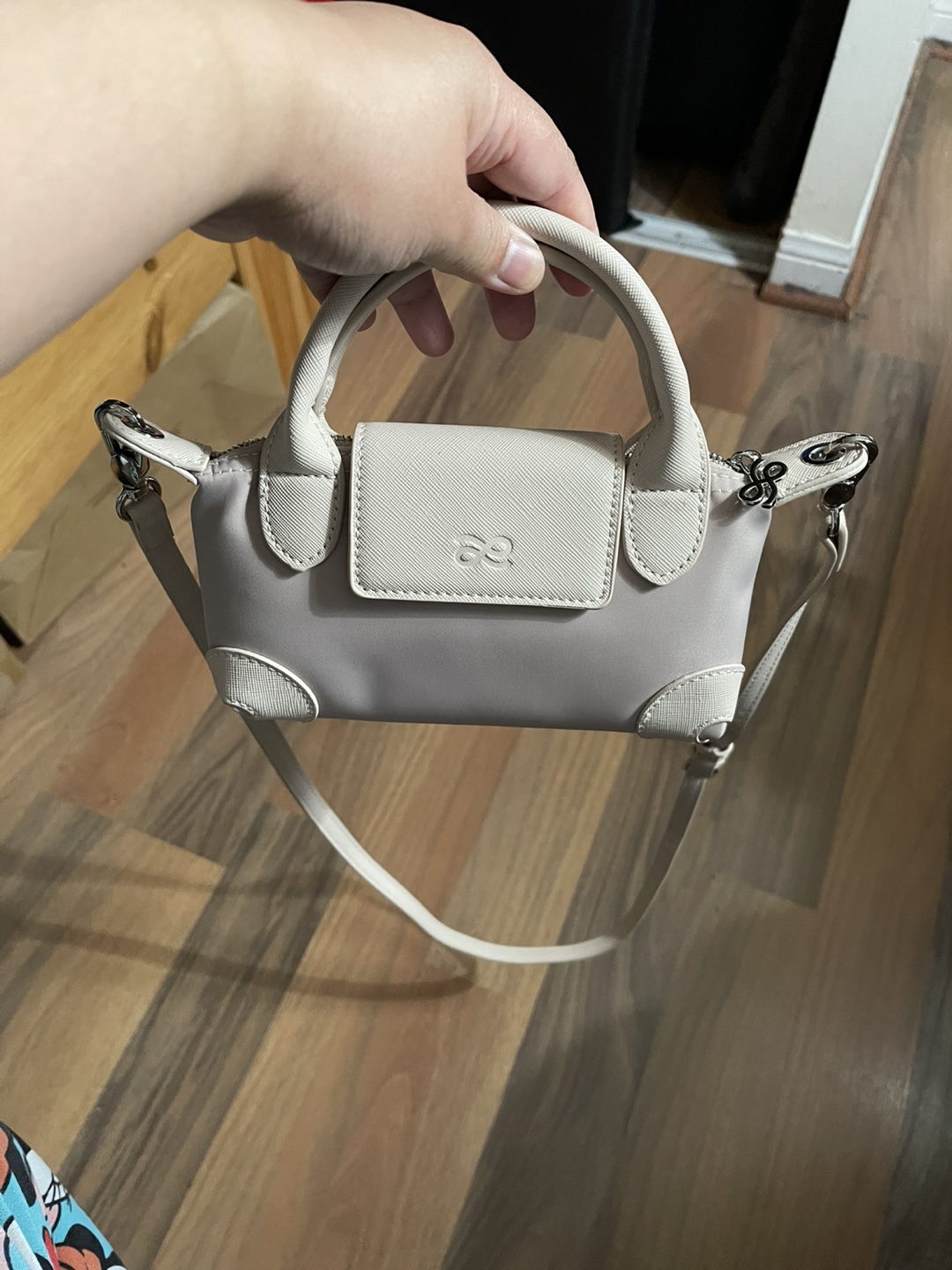 Grey Mini Crossbody Handbag HOLB