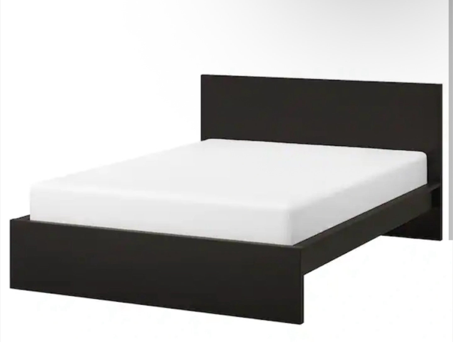 Ikea Black/Dark brown double Bed Frame.