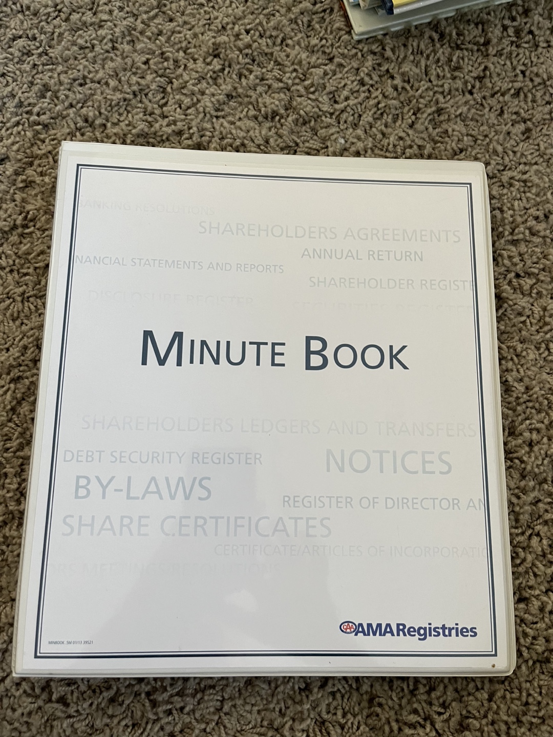 Minute Book - AMA Registries