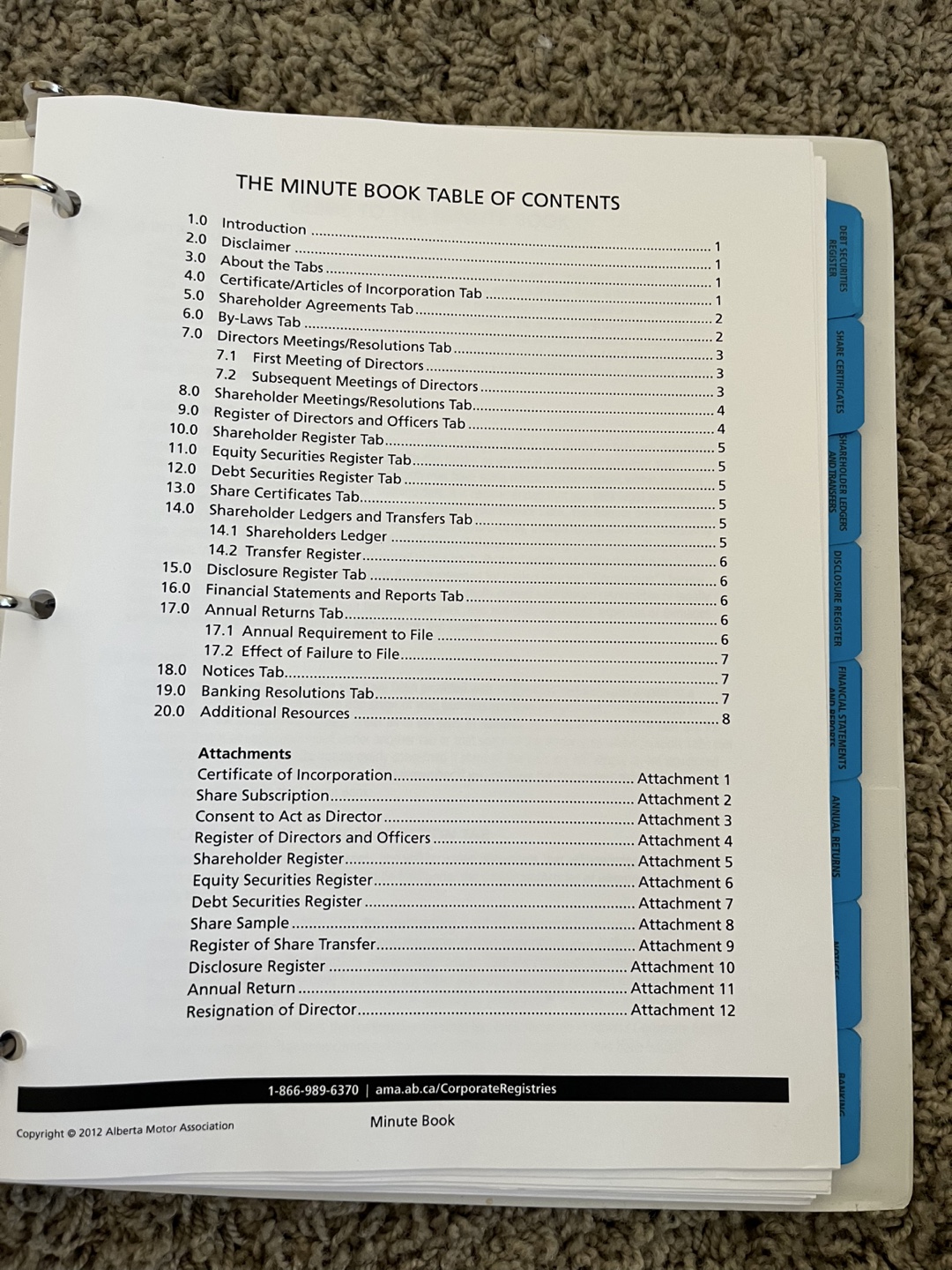 Minute Book - AMA Registries - photo 2