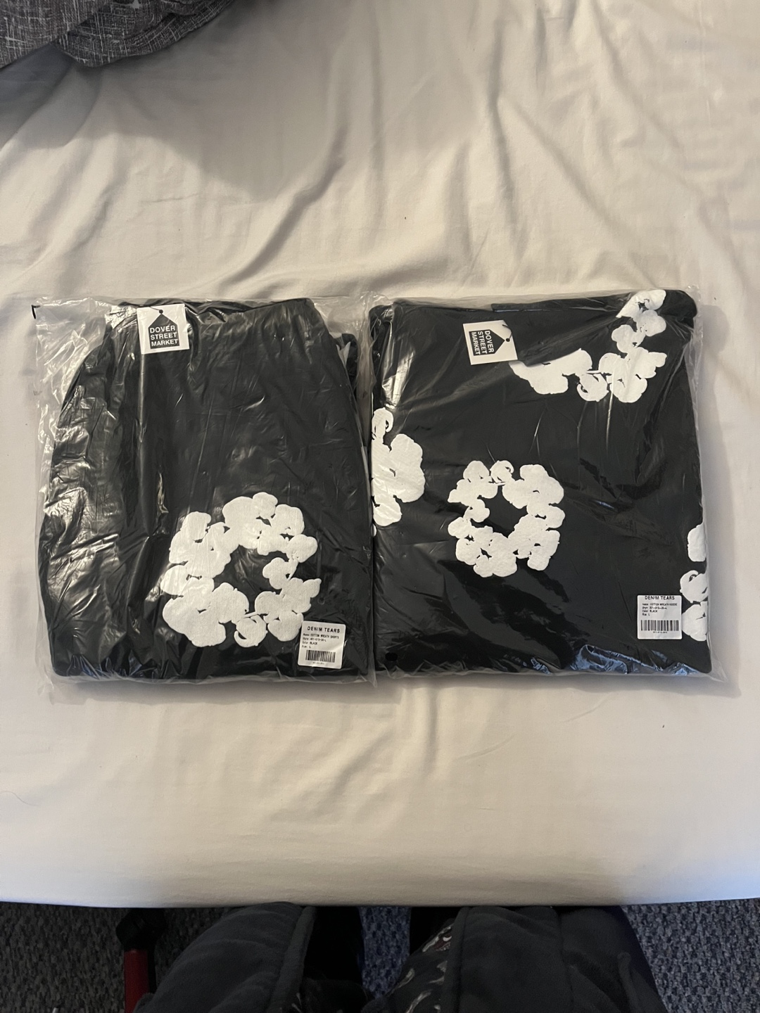 Denim Tears Hoodie Black and White - Large