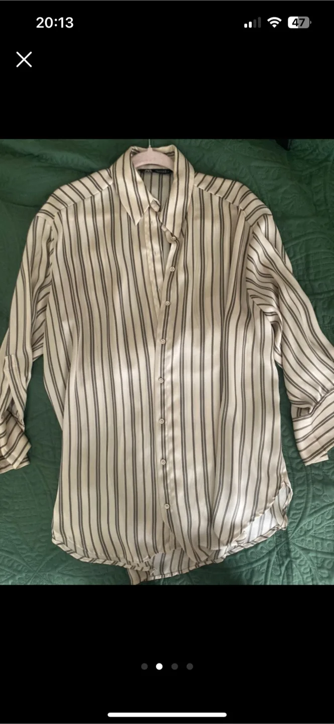 Zara oversized satin shirt image indicator(2)