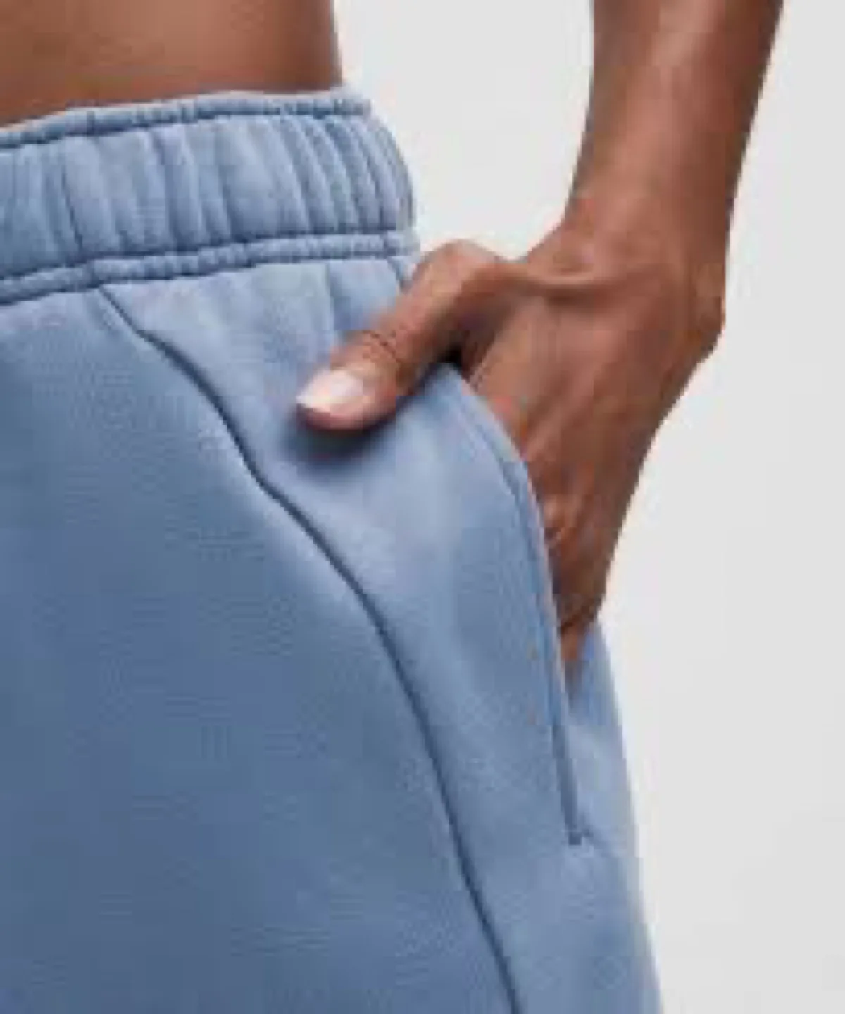 Bnwt lululemon blue scuba mid rise oversized jogger image indicator(3)