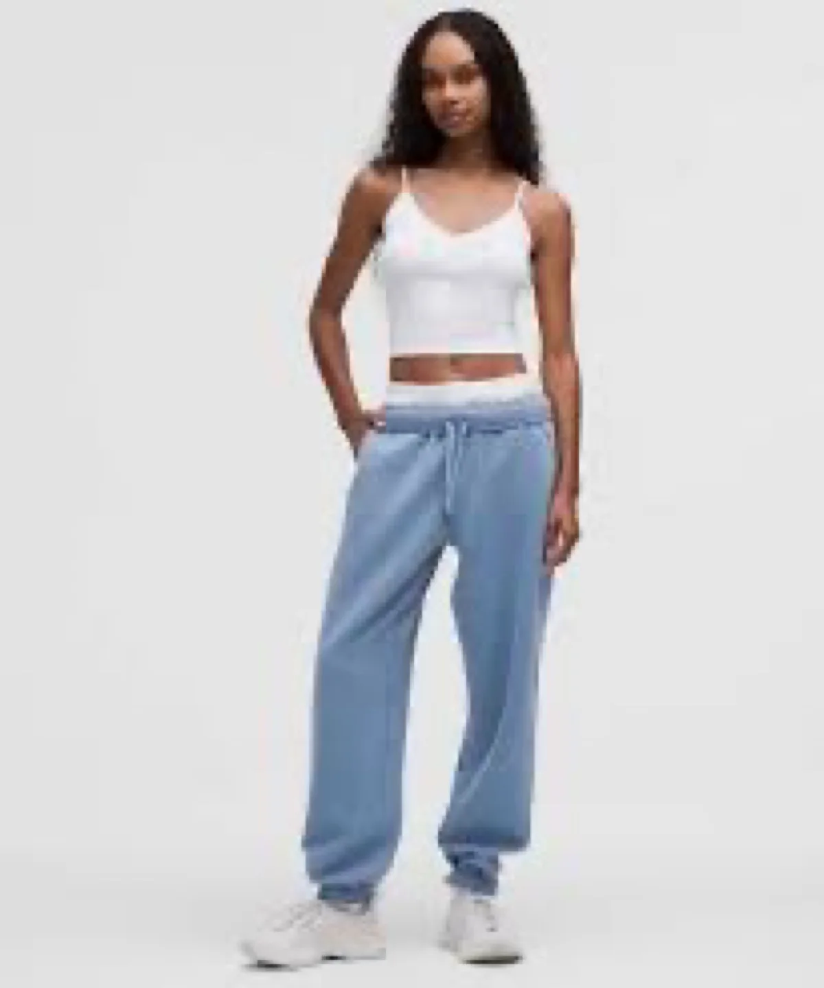 Bnwt lululemon blue scuba mid rise oversized jogger image indicator(2)
