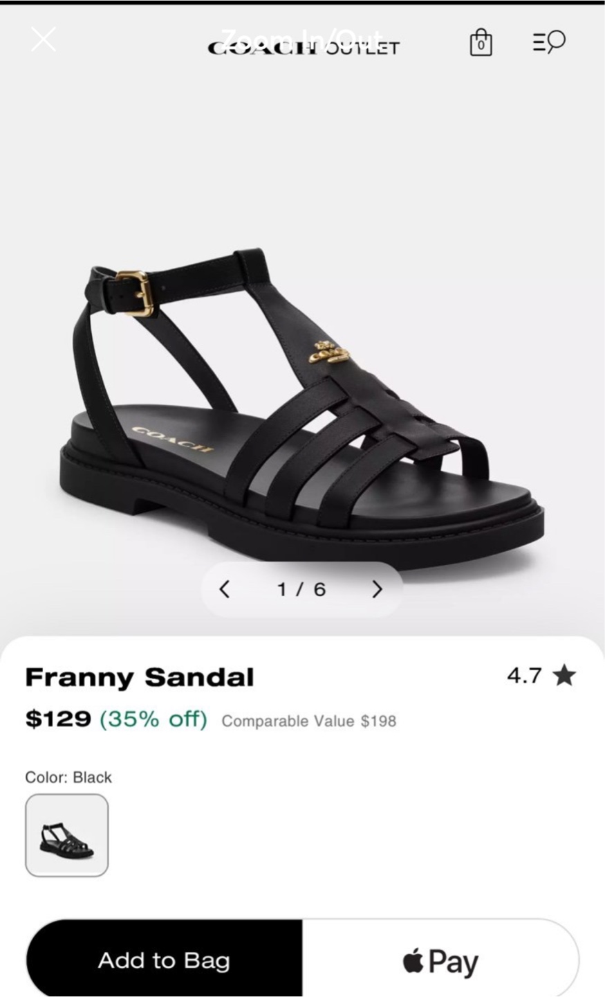 Coach Franny Leather Sandals - photo 5
