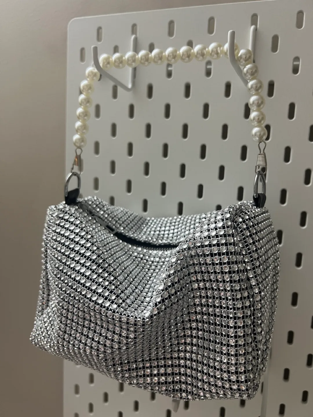 Party bag purse Pearl strap handle image indicator(3)