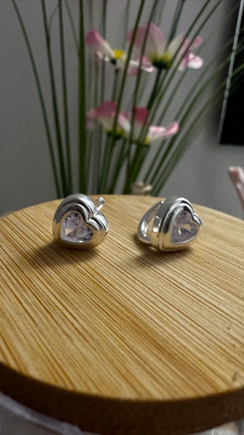 ❗️NEW❗️Silver 925 Heart Earrings thumbnail