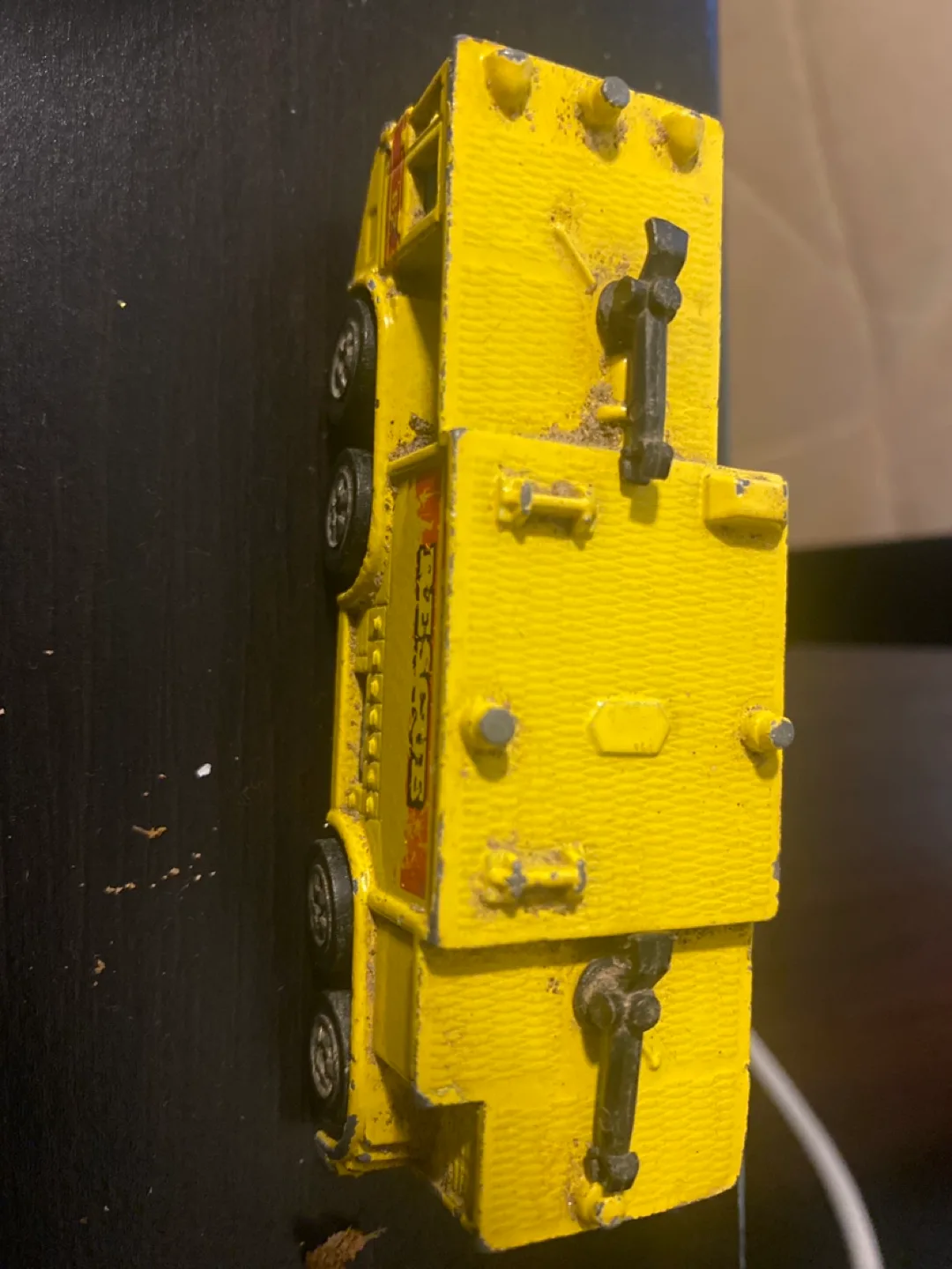 Vintage Yellow Fire Truck Toy thumbnail