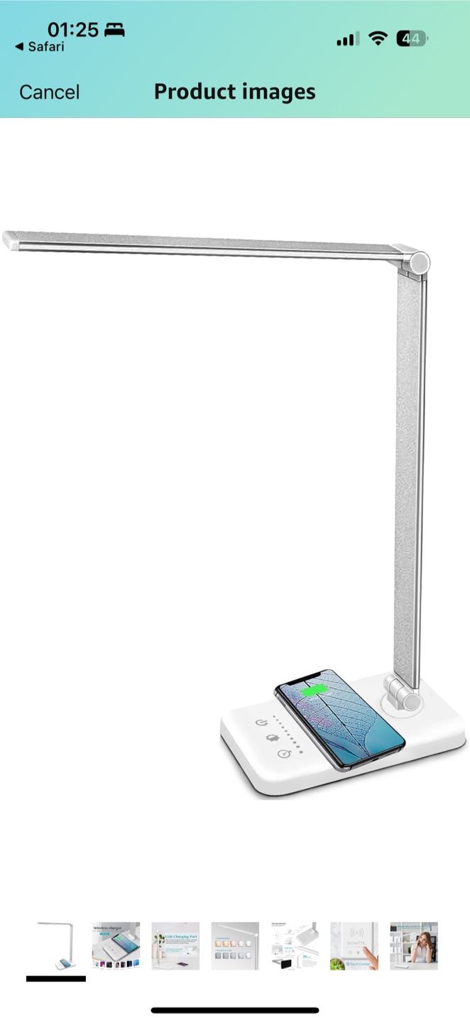 Desk Lamp with Wireless Charger - photo 3