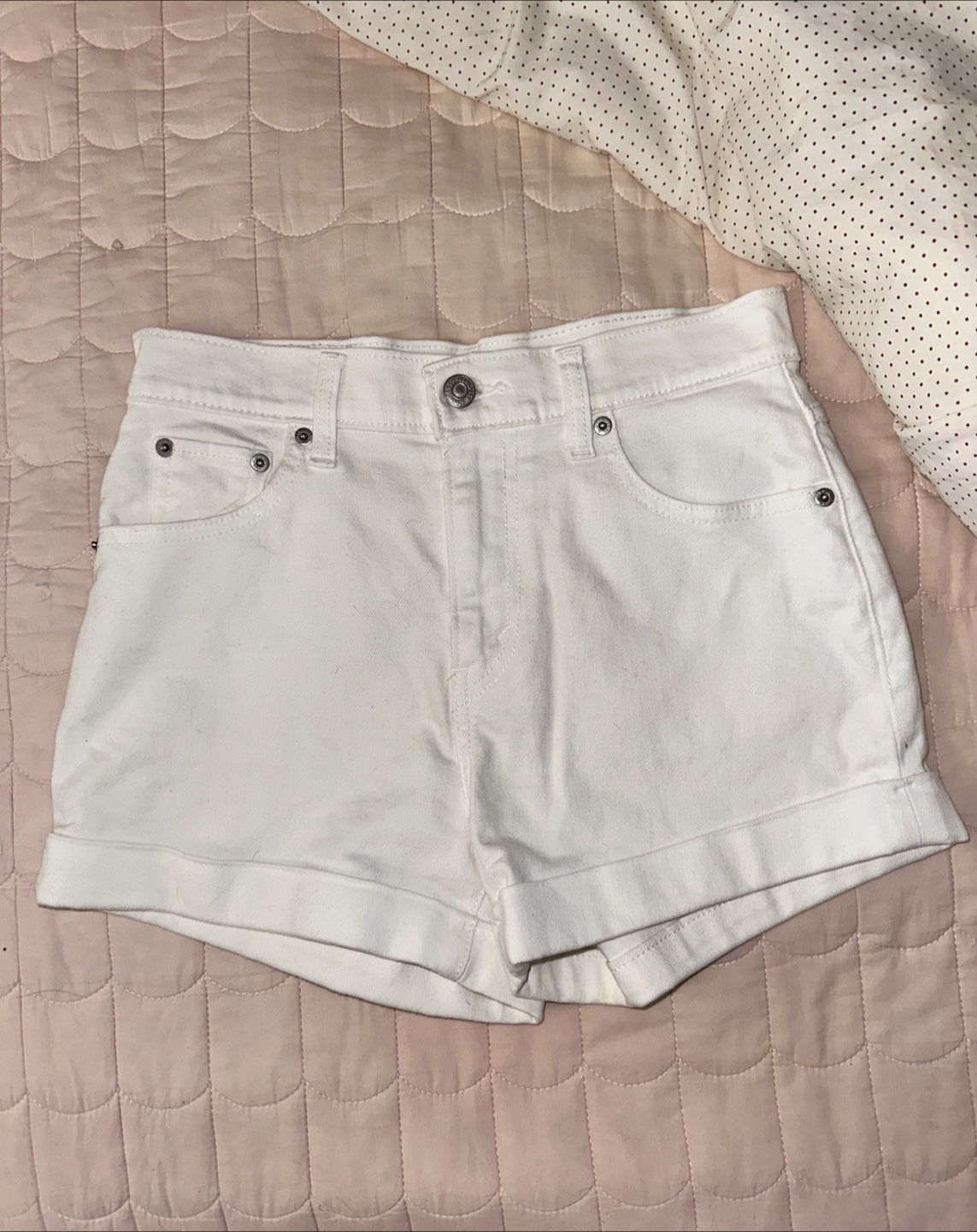 Levi's White Denim Shorts - photo 2