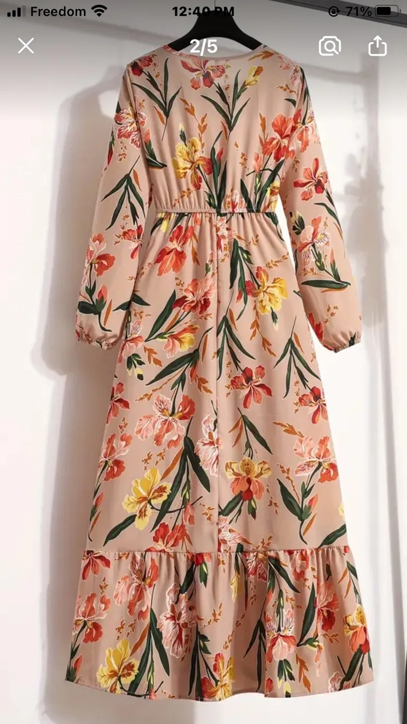 Floral Long Sleeve Maxi Dress image indicator(2)