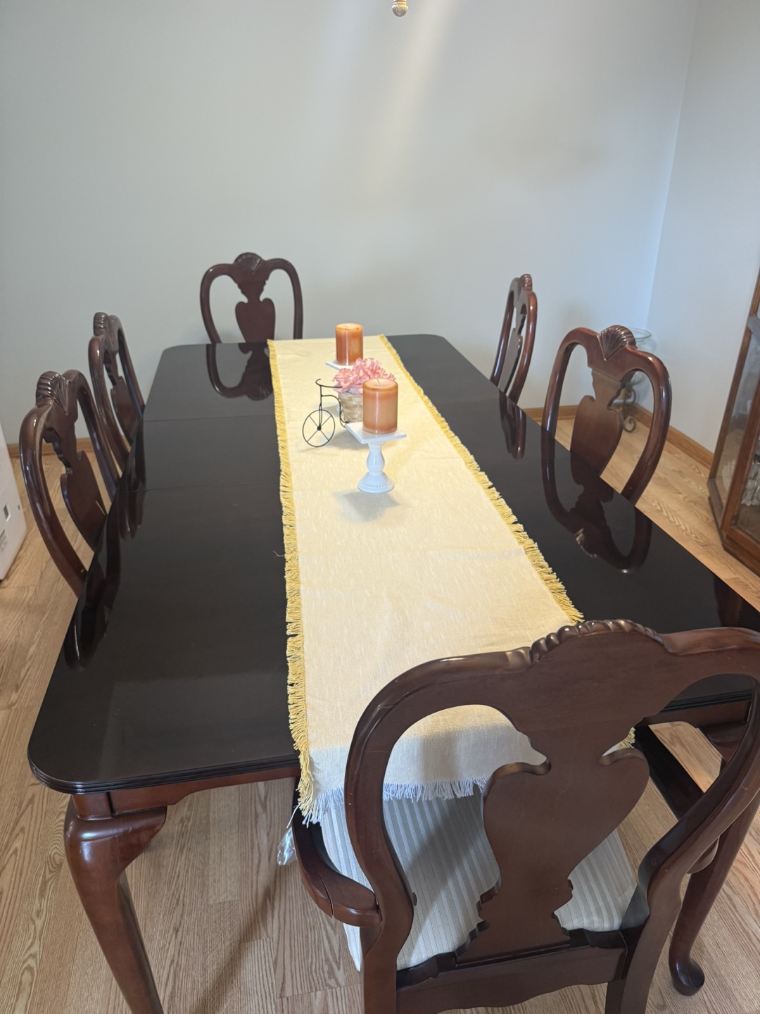 Wooden Dining Table with Chairs