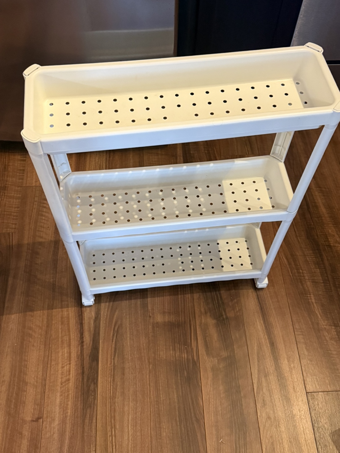 White 3-Tier Rolling Cart