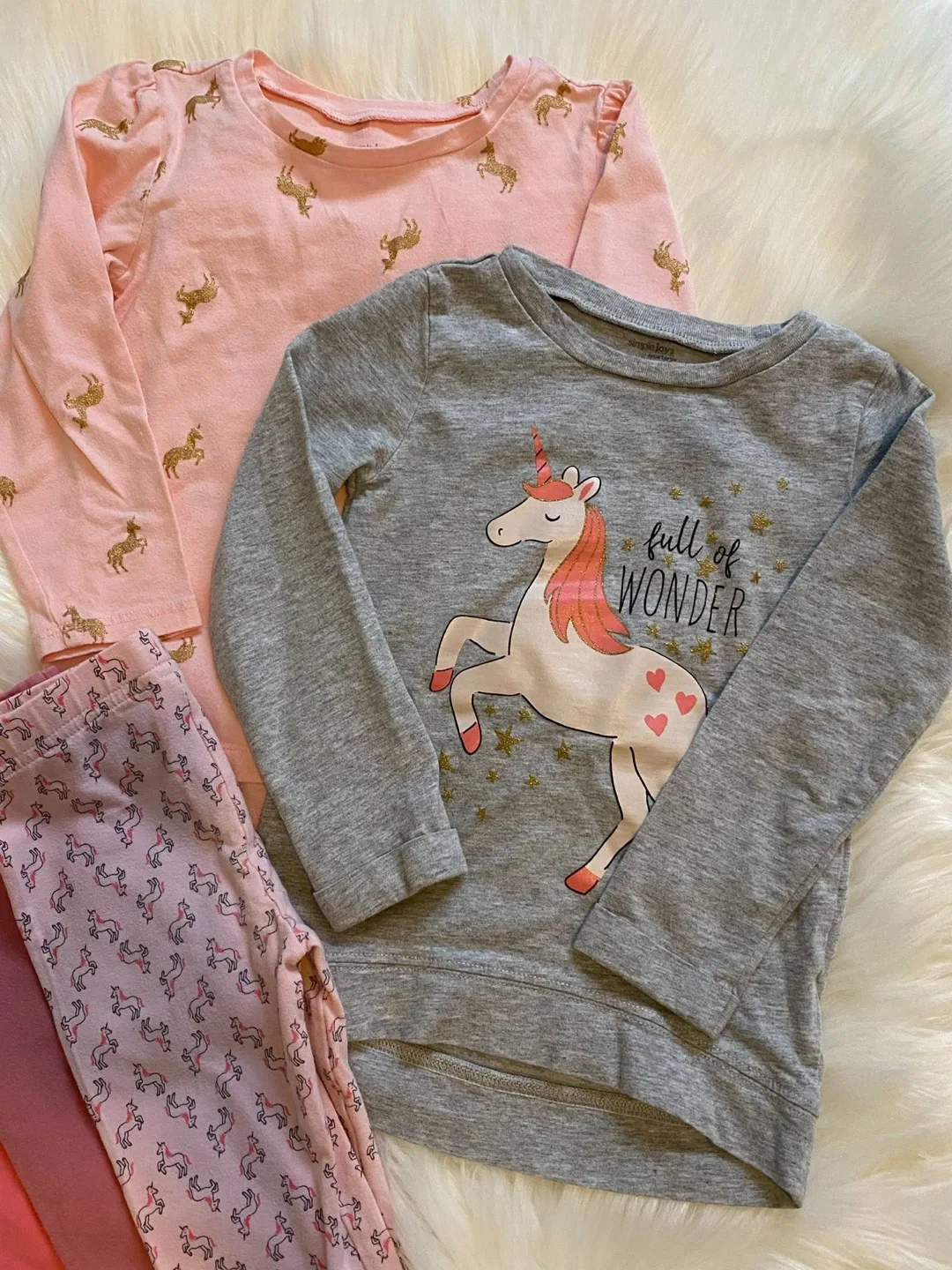 5pcs Carters by Joy  Girls Unicorn Bundle theme size 3T image indicator(3)