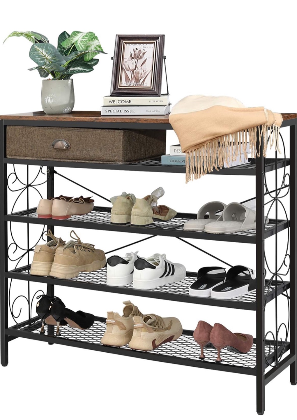 Shoe Rack with Drawer - photo 2