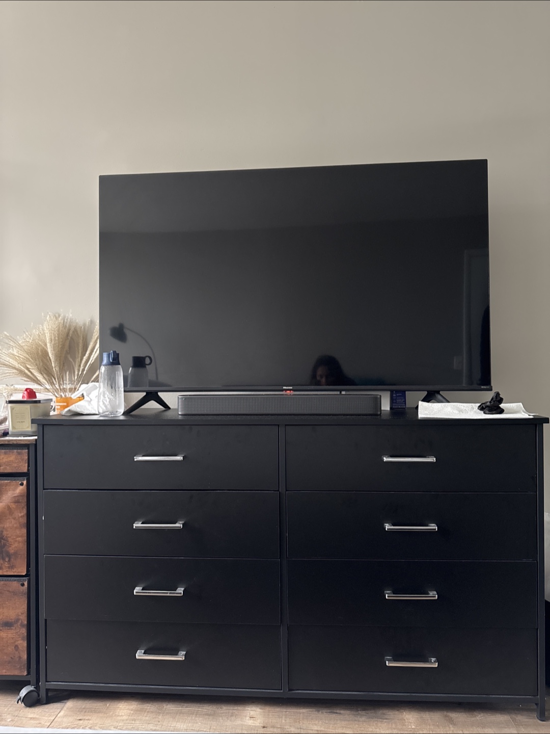 Black Dresser with 8 Drawers