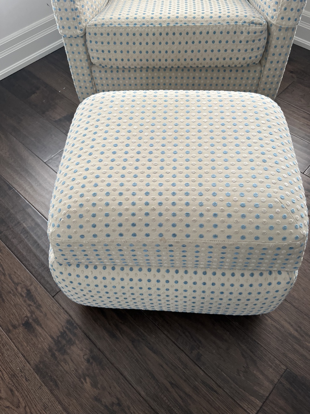 Polka Dot Accent Chair and Ottoman Set - photo 3