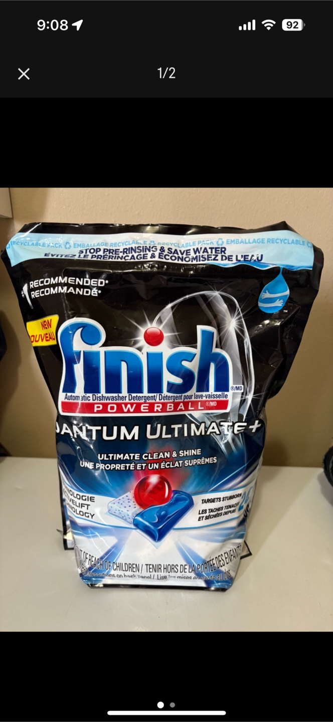 Finish Quantum Ultimate+ Dishwasher Detergent