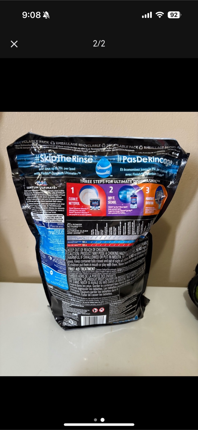 Finish Quantum Ultimate+ Dishwasher Detergent - photo 2