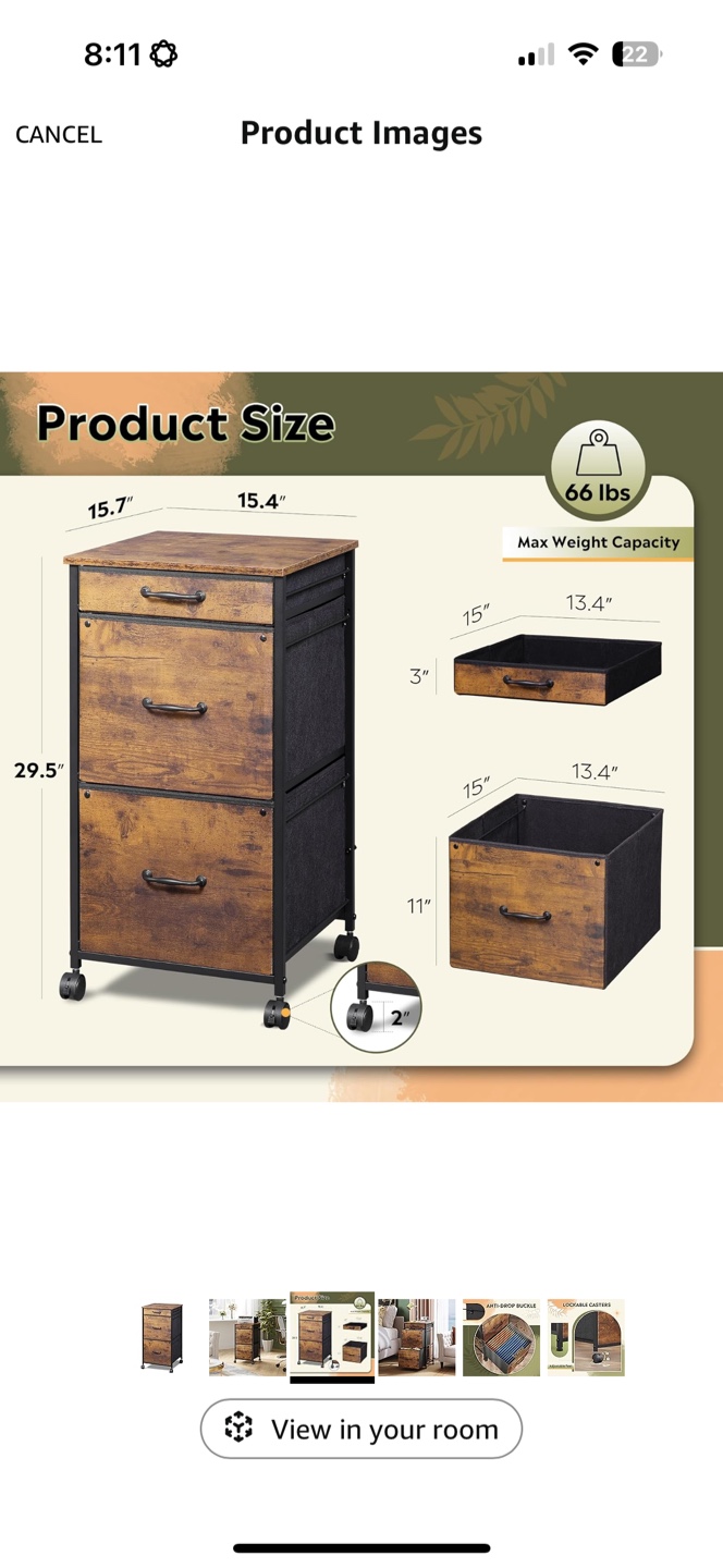 Rolling File Cabinet