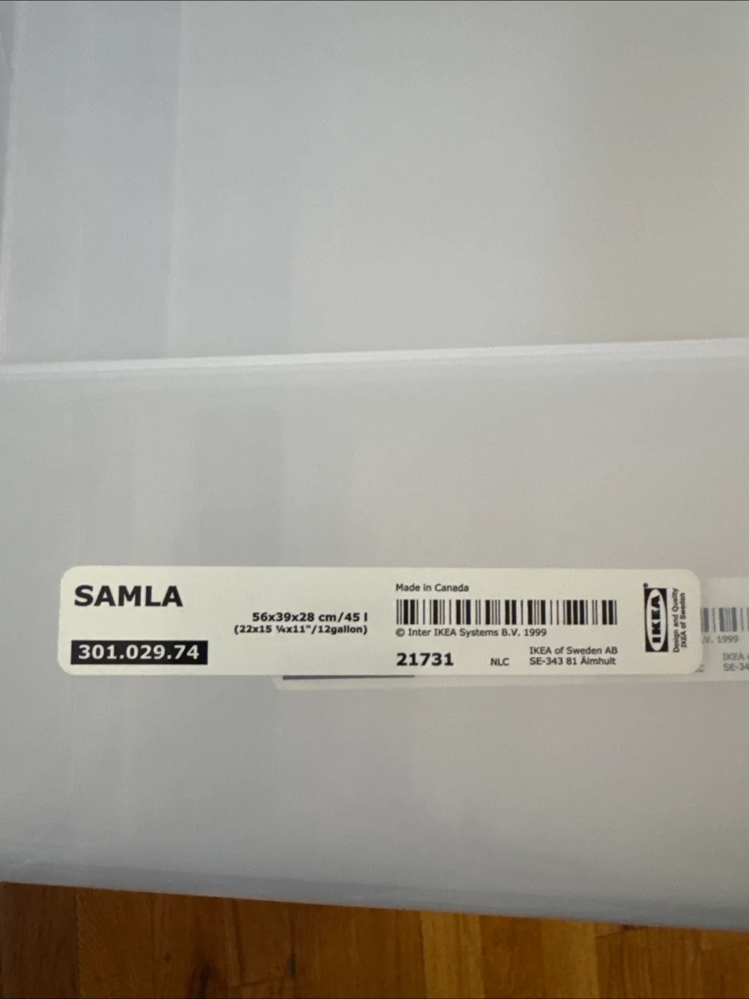 IKEA SAMLA Storage Boxes 12 gallon image indicator(4)