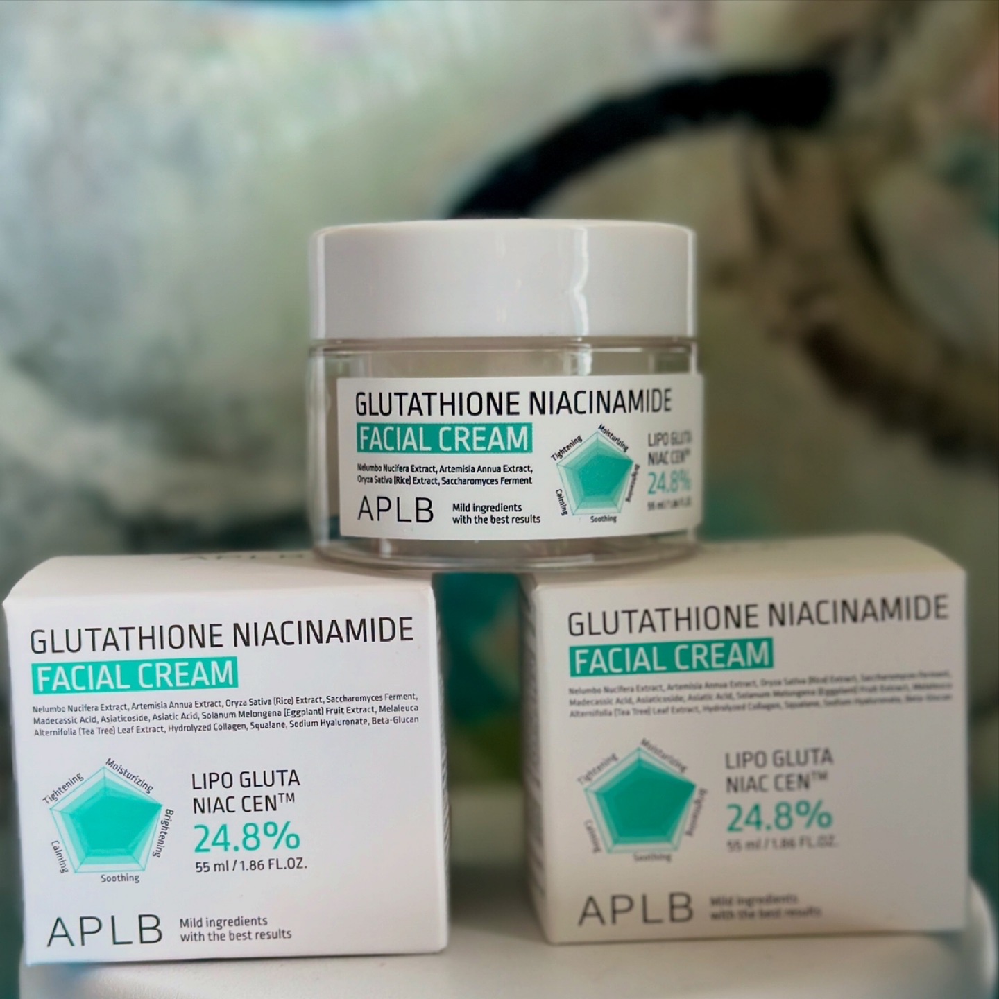 2 X APLB Glutathione Niacinamide Facial Cream