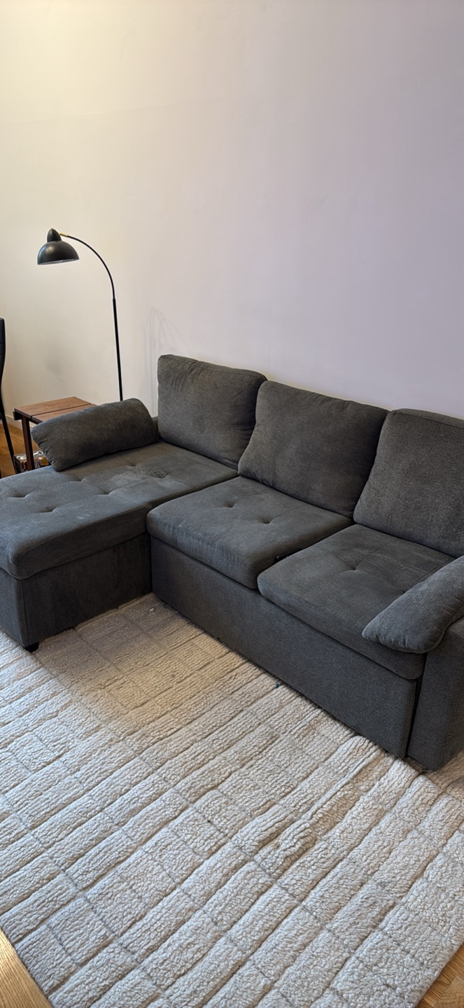 Gray Sectional Sofa with Storage - photo 2
