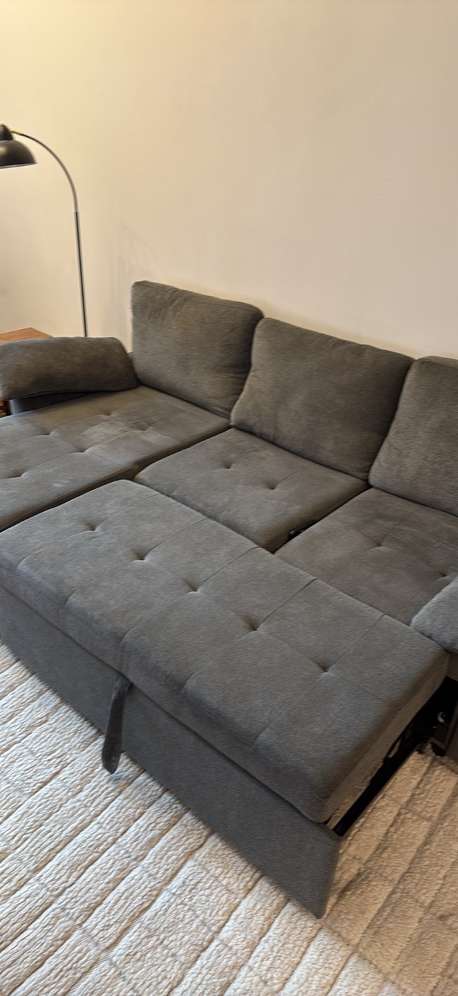 Gray Sectional Sofa with Storage - photo 3