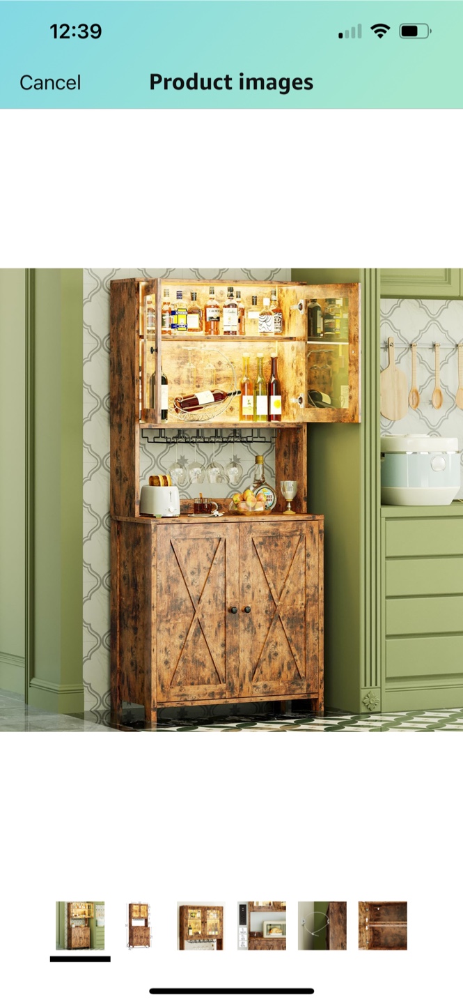 Rustic Brown Bar Cabinet