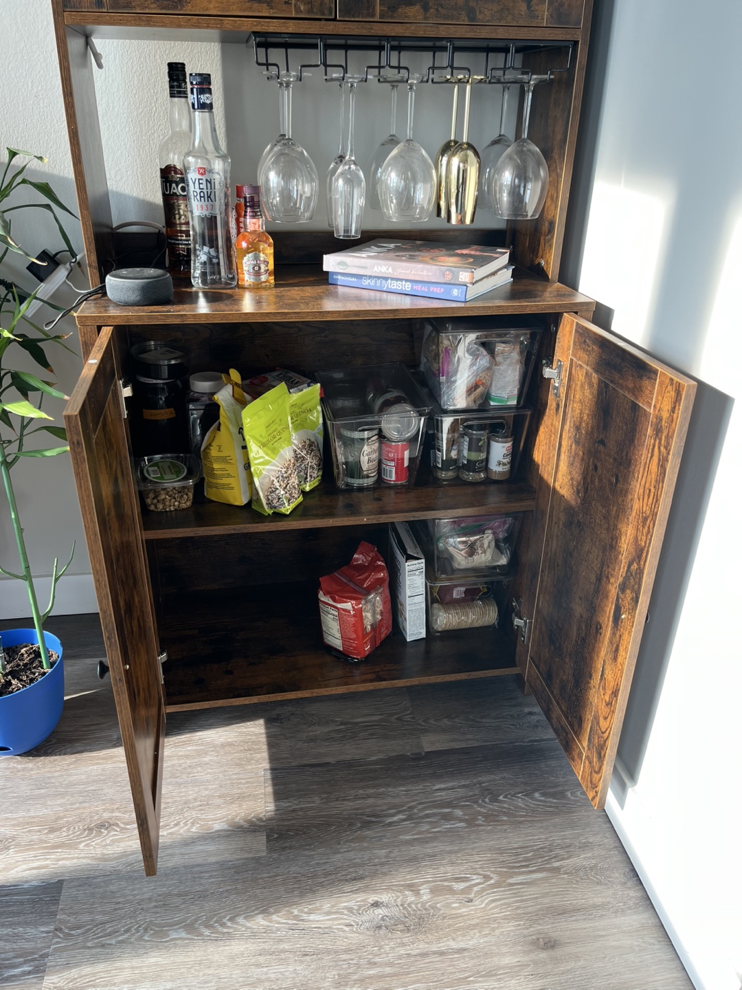 Rustic Brown Bar Cabinet - photo 5