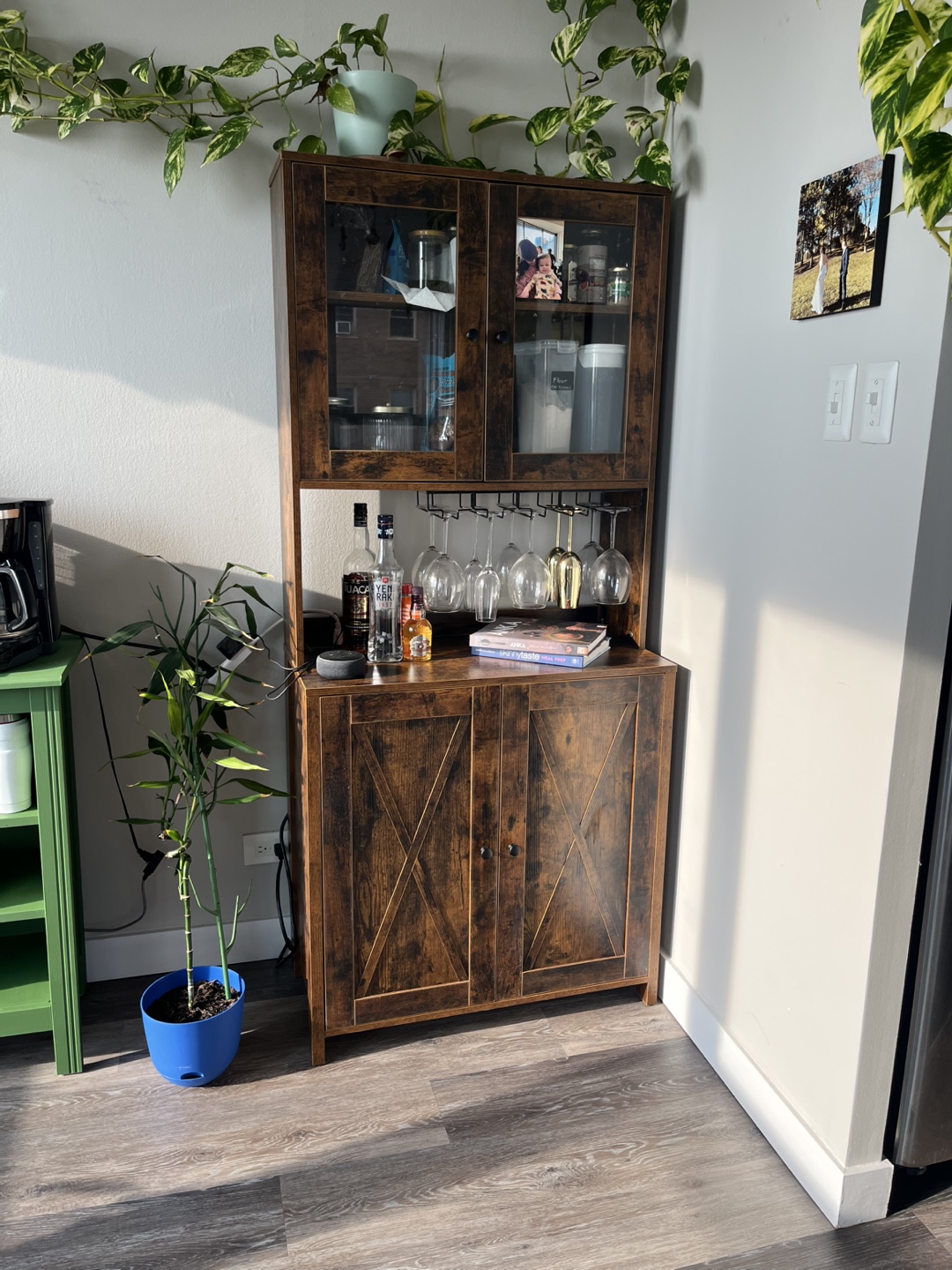 Rustic Brown Bar Cabinet - photo 4
