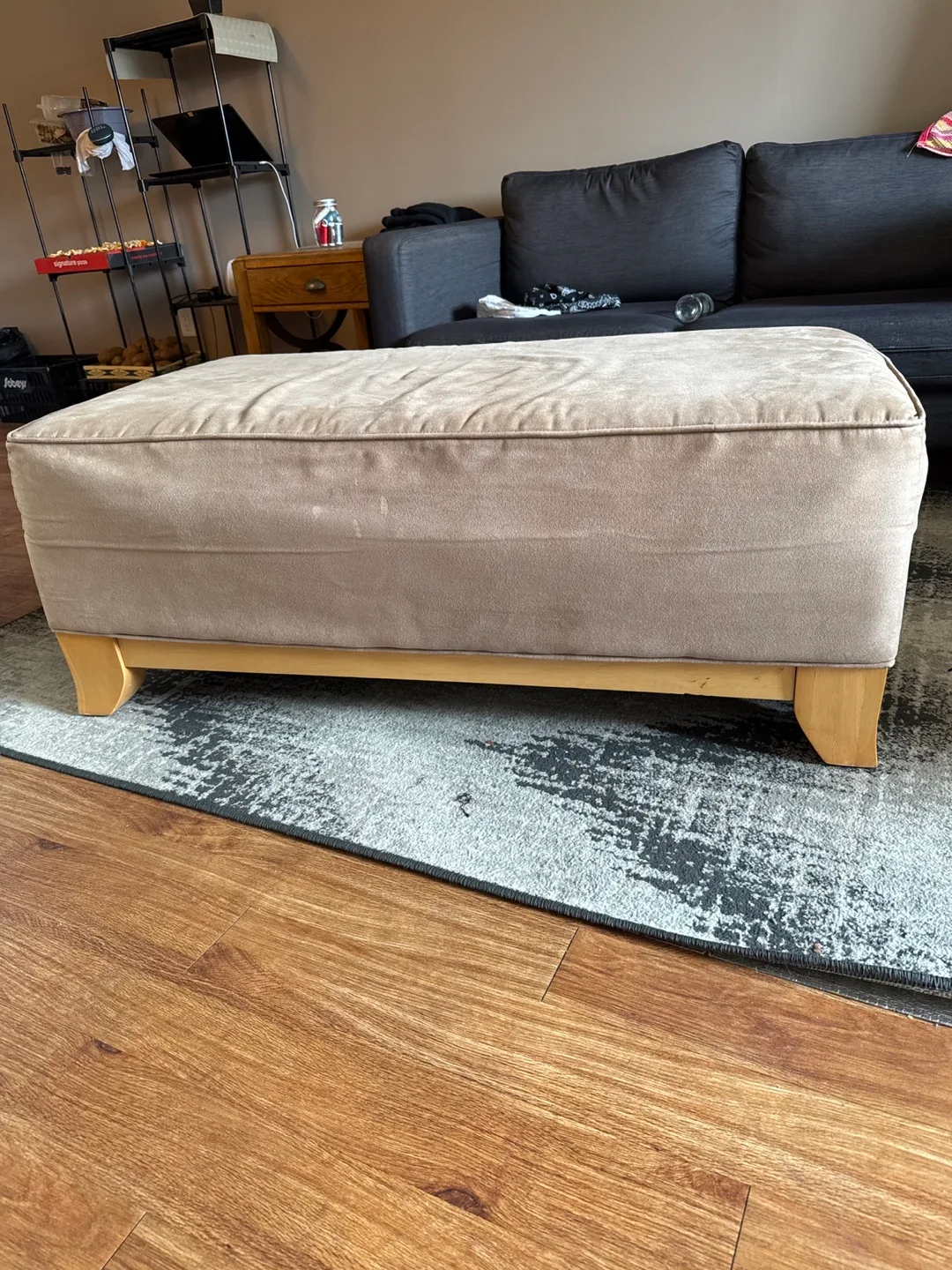 SALE Beige Settee bench thumbnail