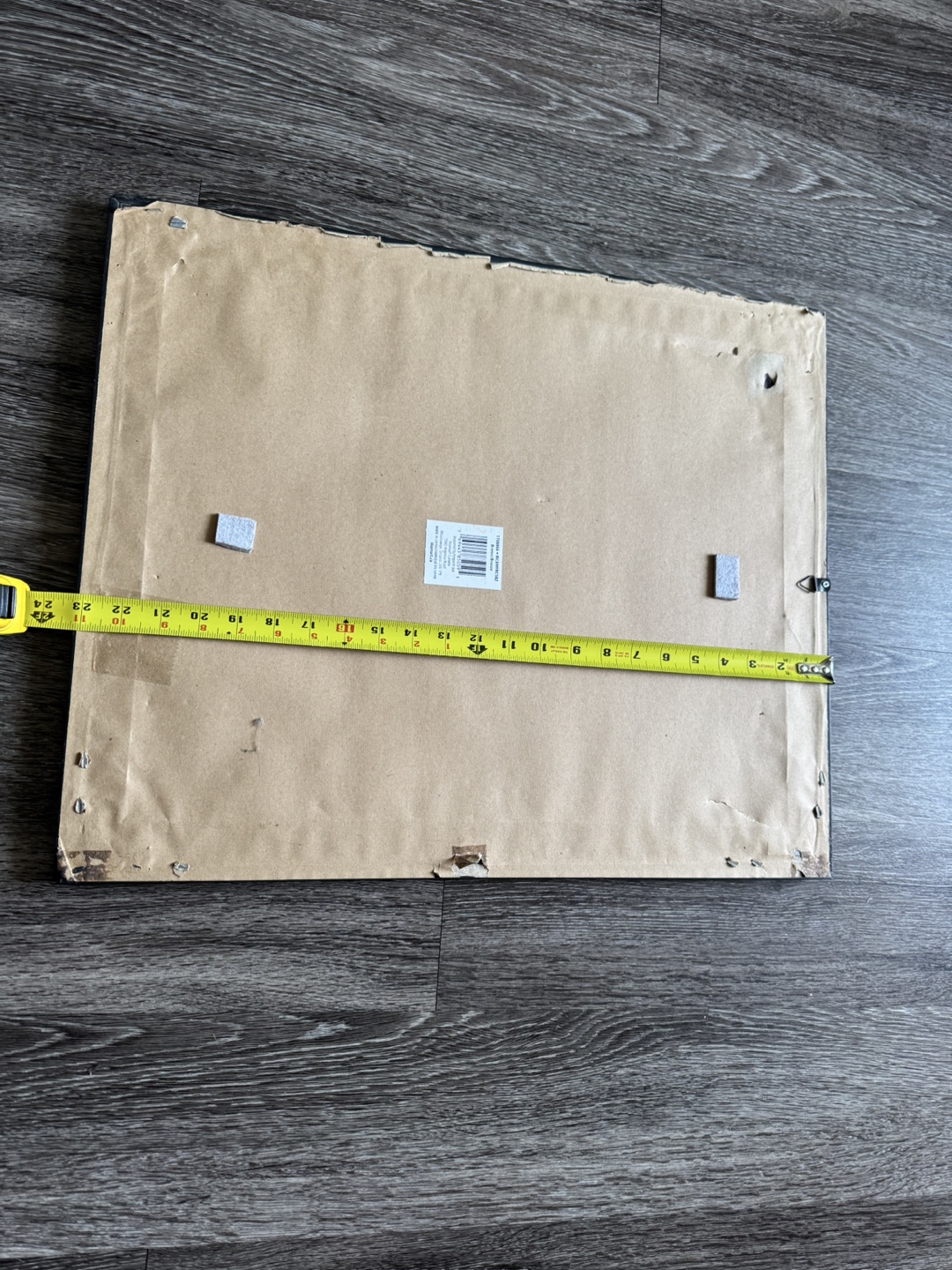 Square Mirror with Brown Frame - photo 3