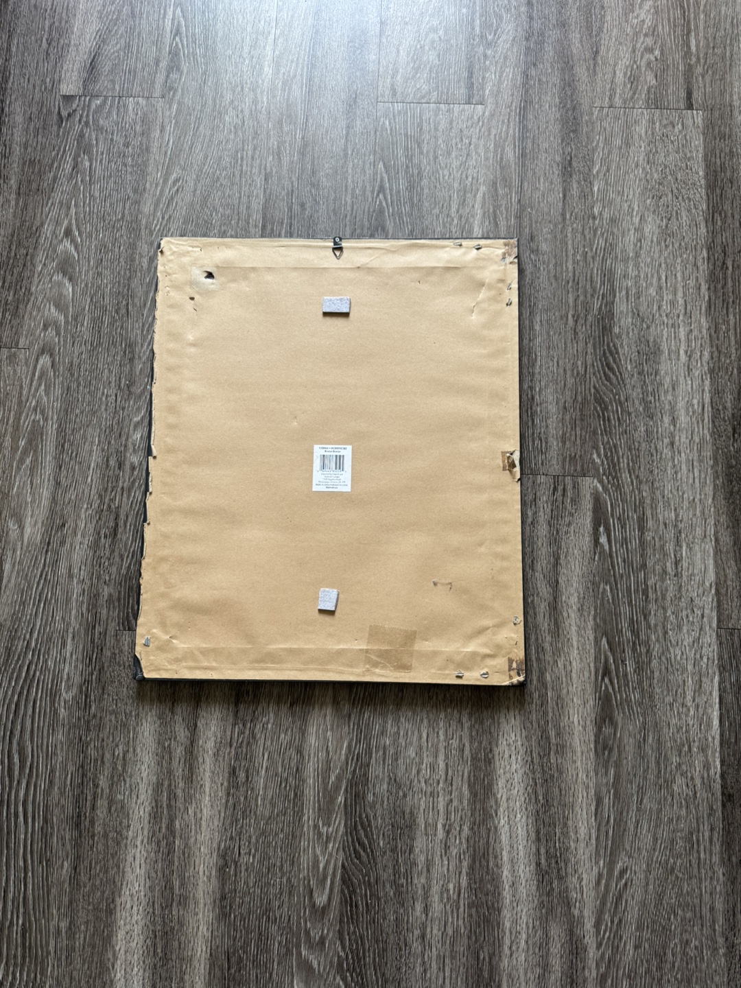Square Mirror with Brown Frame - photo 2