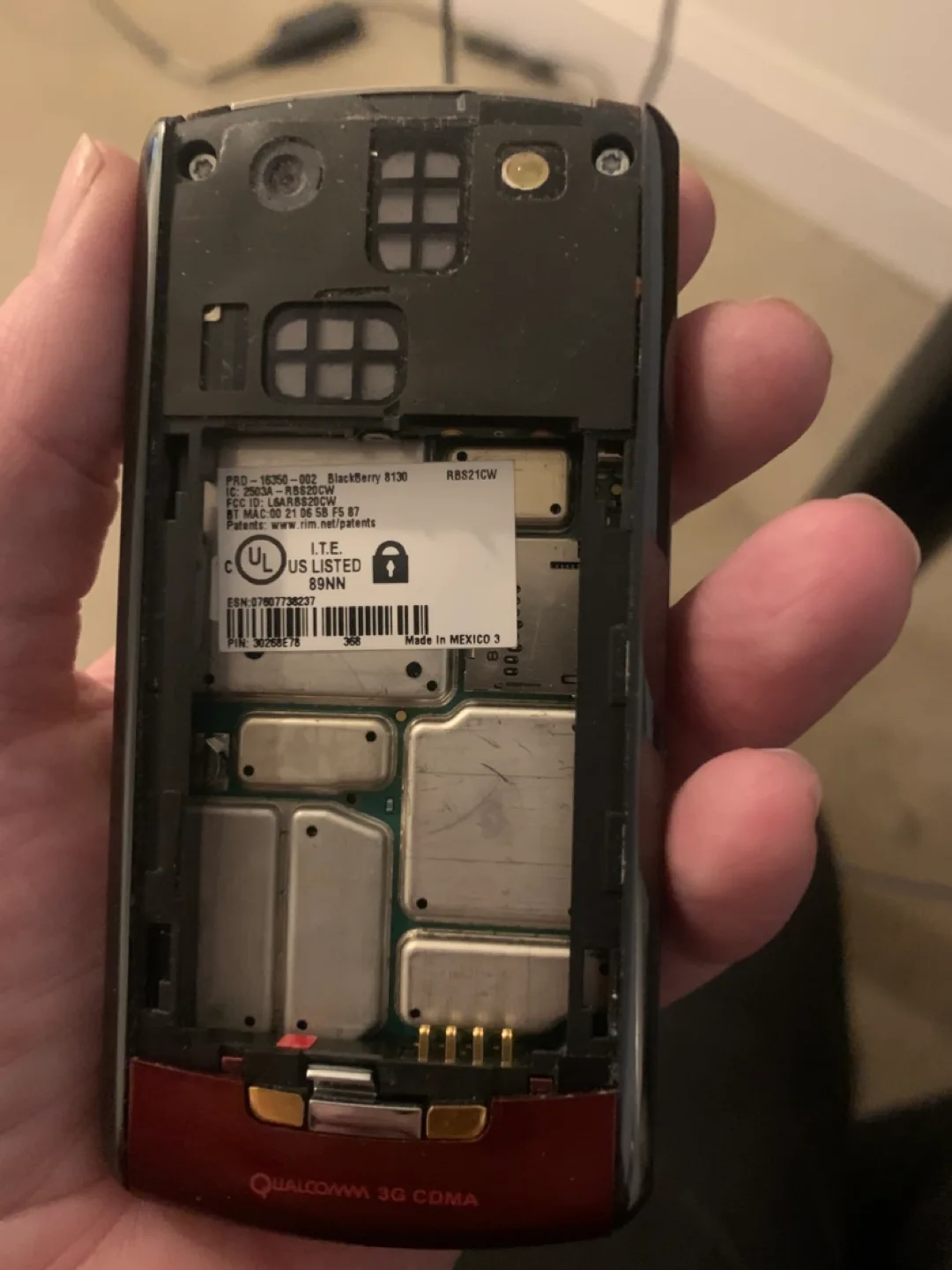 For Parts/no charger Red Blackberry Pearl image indicator(5)